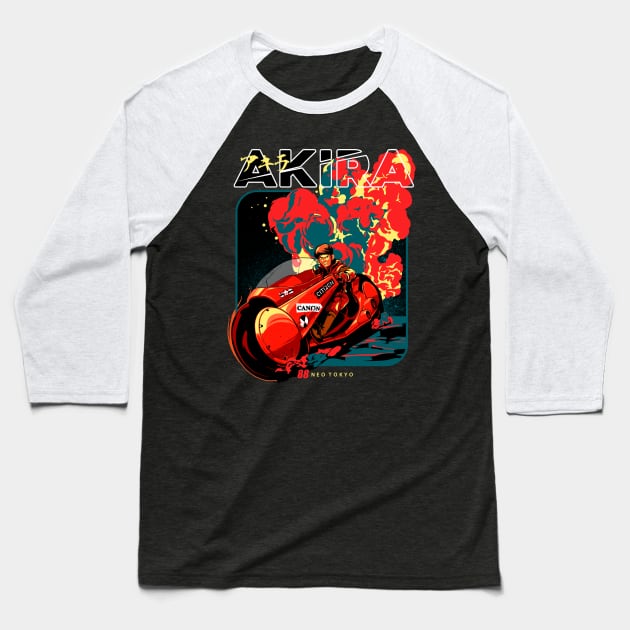 Akira Baseball T-Shirt by Heymoonly